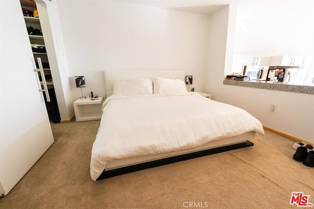 bedroom with carpet flooring