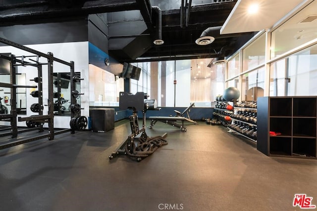 view of workout area