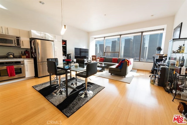 interior space featuring light hardwood / wood-style flooring