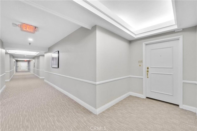 260 Cagney Ln Unit 105, Newport Beach, CA 92663 - hallway with carpet and baseboards
