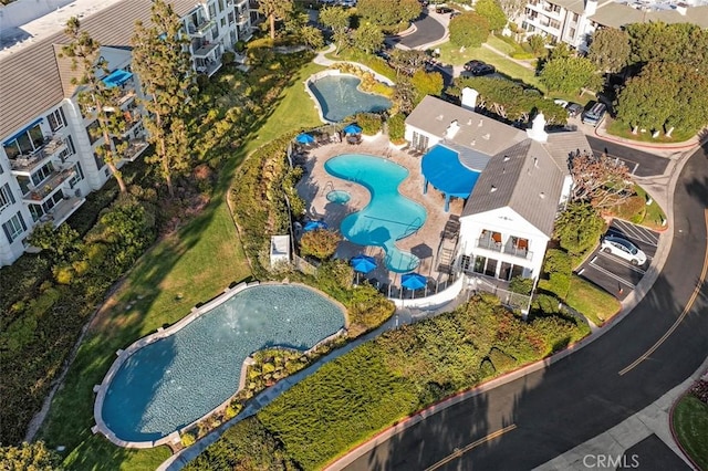 260 Cagney Ln Unit 105, Newport Beach, CA 92663 - aerial view of property's location with a pool area