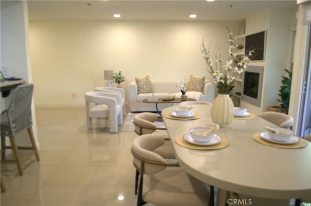 260 Cagney Ln Unit 105, Newport Beach, CA 92663 - tiled dining room featuring recessed lighting