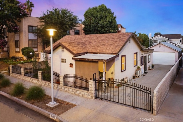 view of front of house featuring a garage