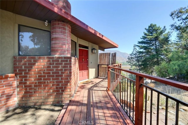 exterior space with a mountain view