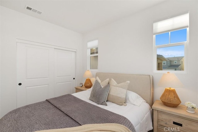 bedroom featuring a closet