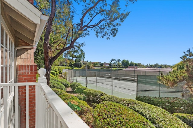 view of tennis court