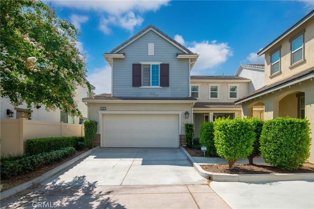 view of front of house featuring a garage