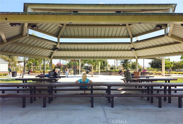 view of community with a gazebo