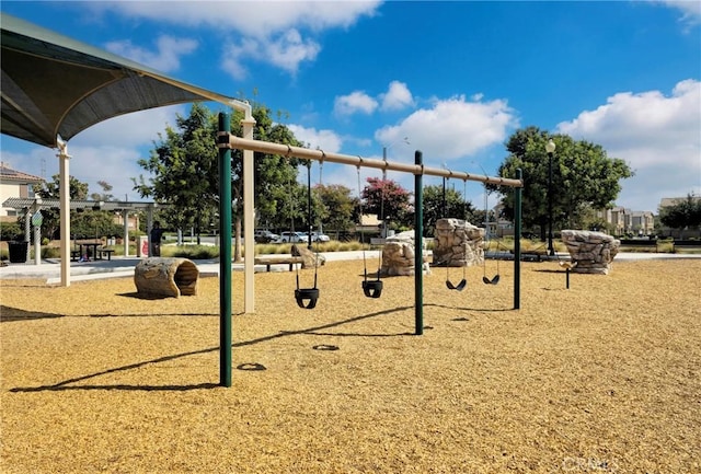 view of jungle gym