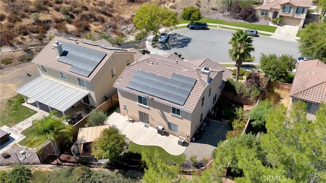 view from above of property