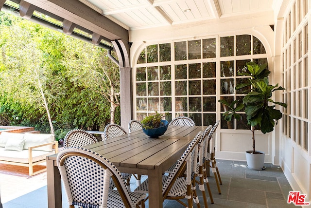 view of sunroom