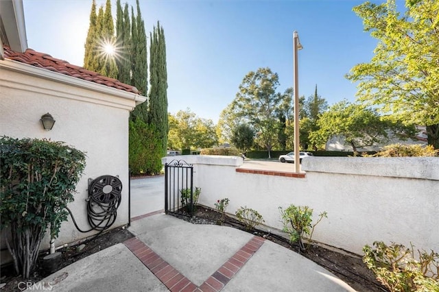 view of patio / terrace with fence