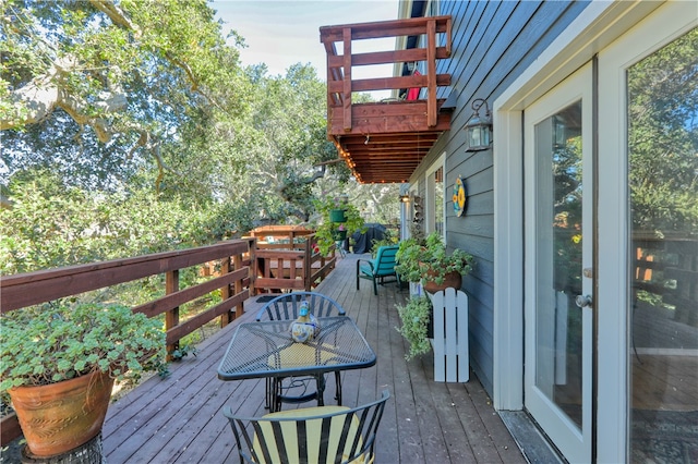 view of wooden terrace