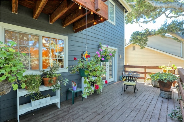 view of wooden deck