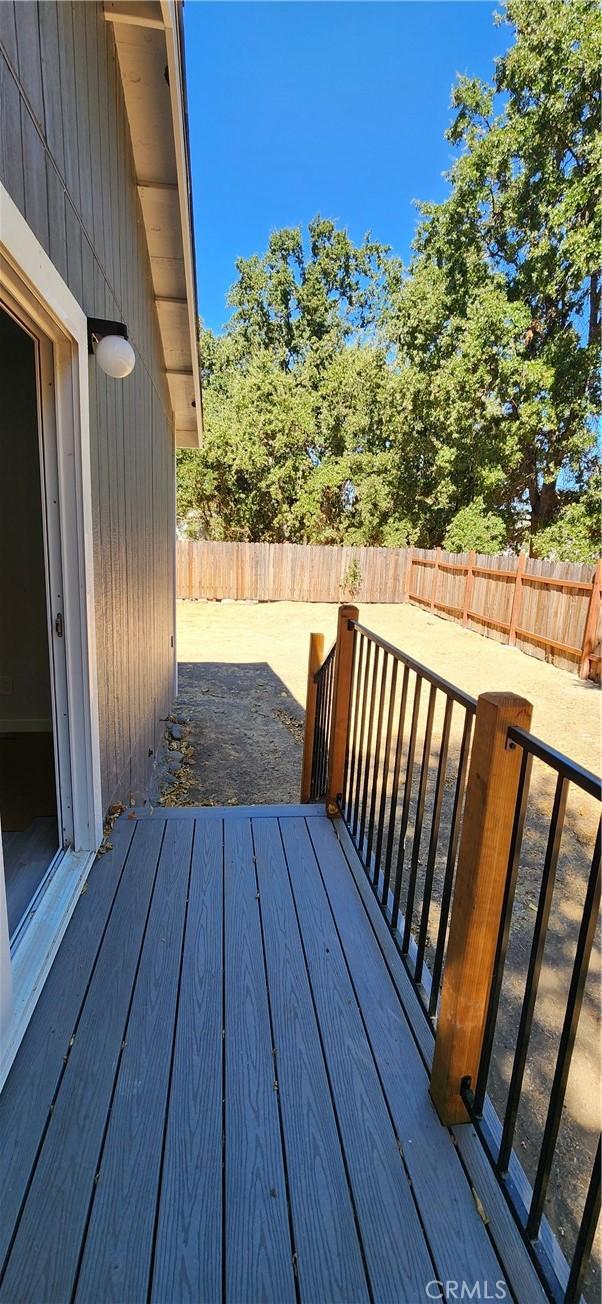 3590 Redwood St, Clearlake, CA 95422 - deck with a fenced backyard
