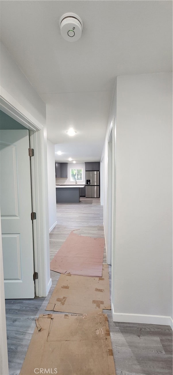 hall featuring hardwood / wood-style floors