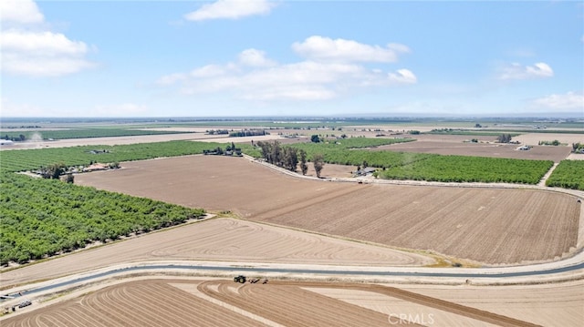 aerial view featuring a rural view