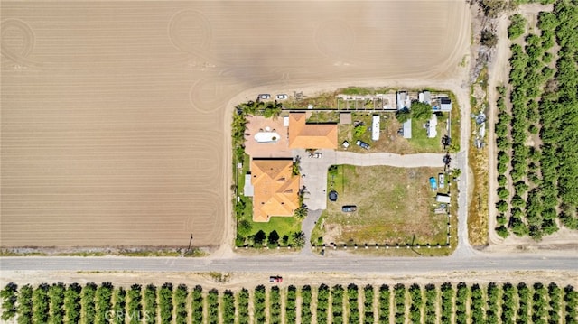 aerial view featuring a rural view