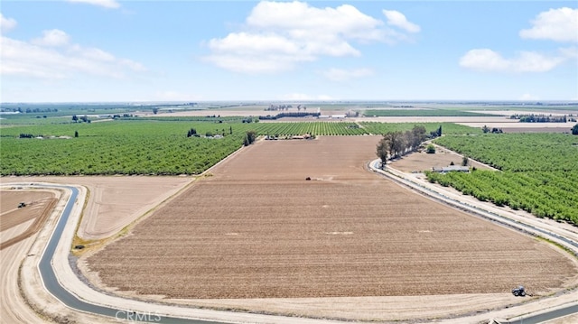 drone / aerial view with a rural view