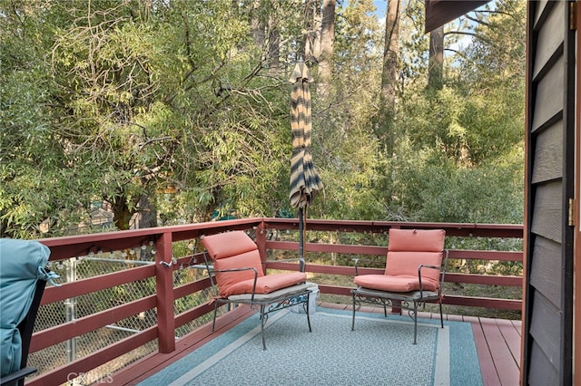 view of wooden terrace