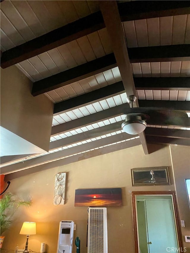 details featuring beam ceiling