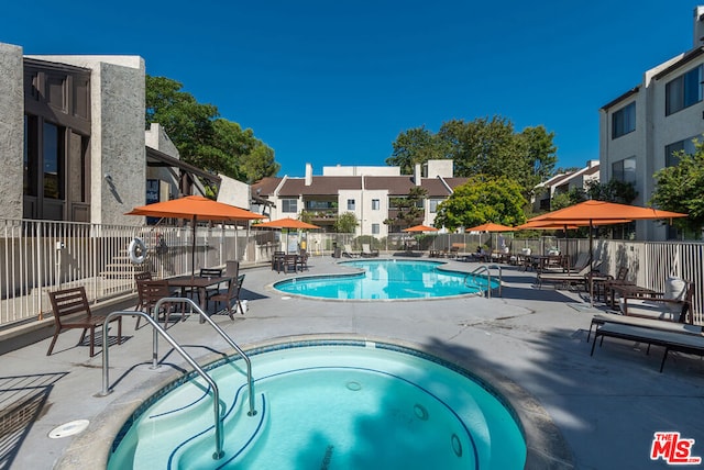 view of pool with a patio