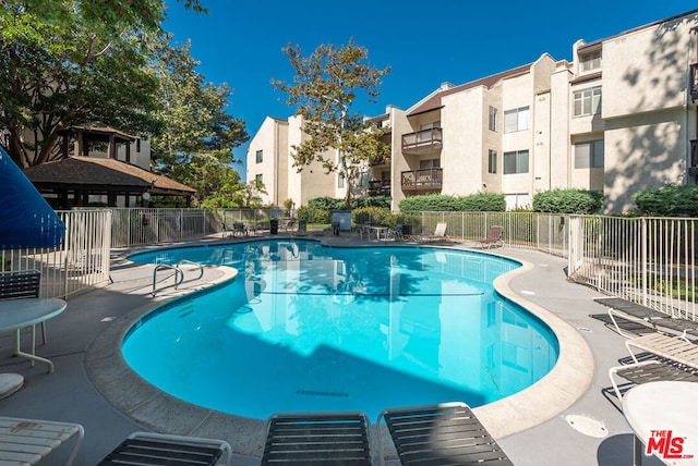 view of pool featuring a patio area