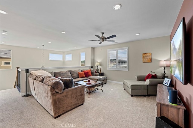 view of carpeted living room