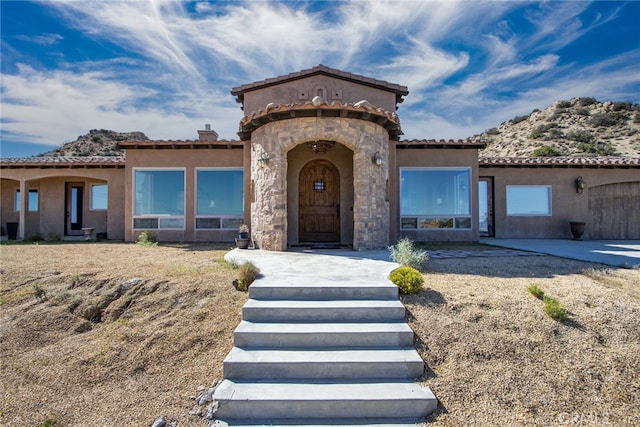 view of mediterranean / spanish home