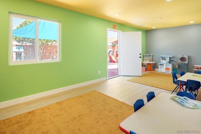 interior space featuring hardwood / wood-style flooring