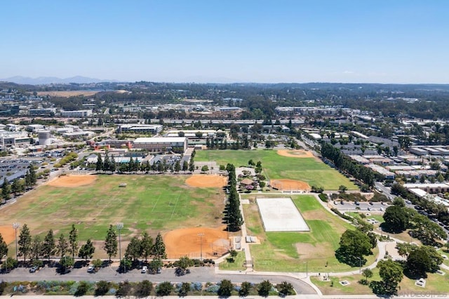 aerial view featuring a mountain view