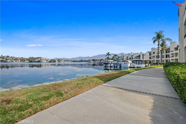 property view of water with a mountain view