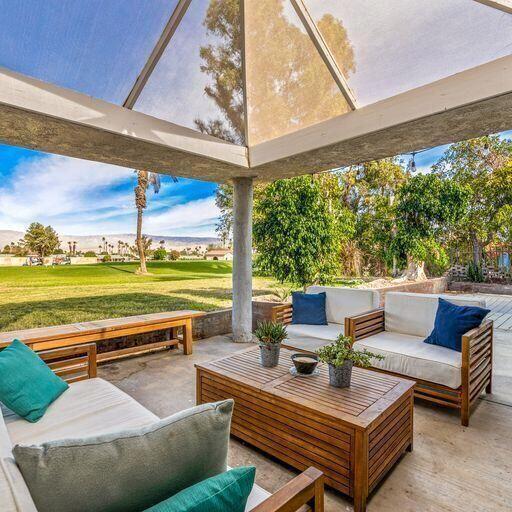 view of patio with an outdoor hangout area