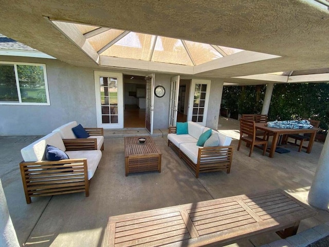 view of patio with an outdoor hangout area