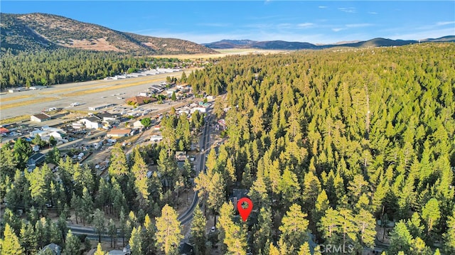 aerial view featuring a mountain view