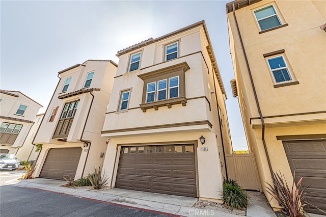 view of property with a garage