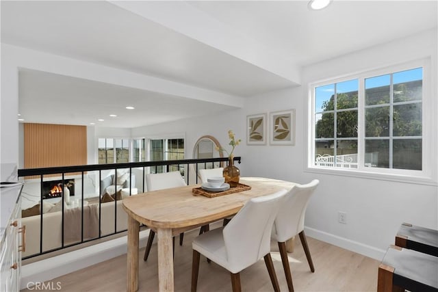 15562 Placid Cir, Huntington Beach, CA 92647 - dining area featuring light wood-style flooring, recessed lighting, and baseboards