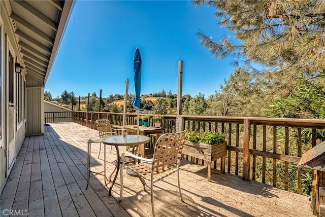 view of wooden deck