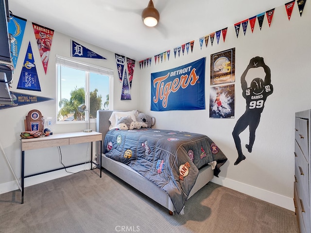 bedroom with carpet flooring