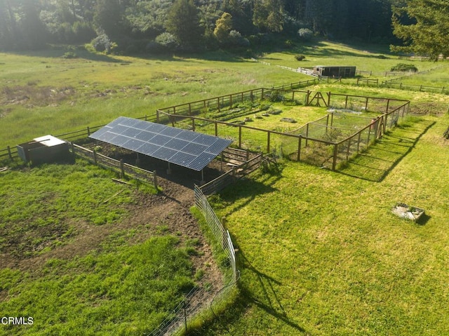 bird's eye view featuring a rural view