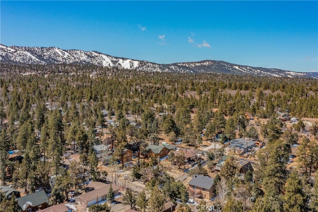 aerial view featuring a mountain view