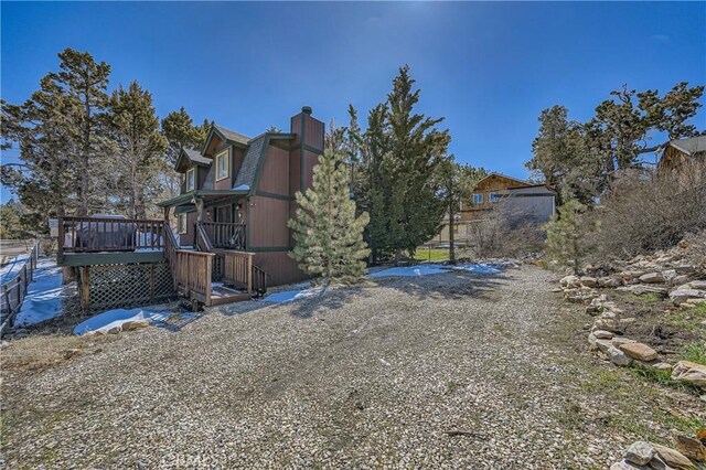 view of yard featuring a deck