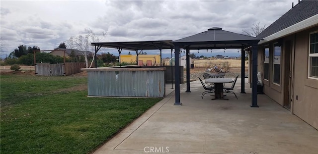 11710 Paskenta Rd, Red Bluff, CA 96080 - view of patio / terrace featuring fence, a pool, and a gazebo