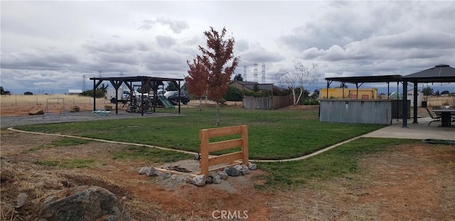 11710 Paskenta Rd, Red Bluff, CA 96080 - view of yard featuring a gazebo and a playground
