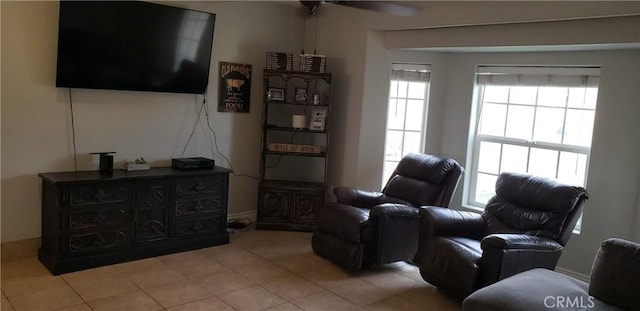 11710 Paskenta Rd, Red Bluff, CA 96080 - living area with ceiling fan and light tile patterned flooring