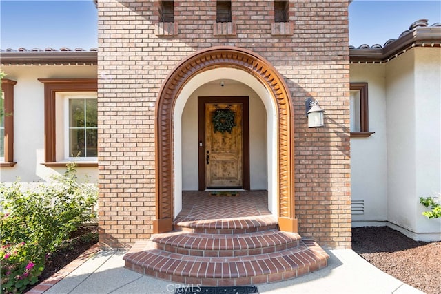 view of doorway to property