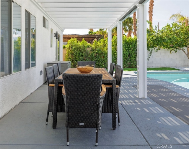 view of patio / terrace with a pergola