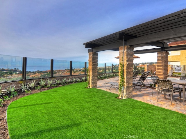 view of yard featuring a patio