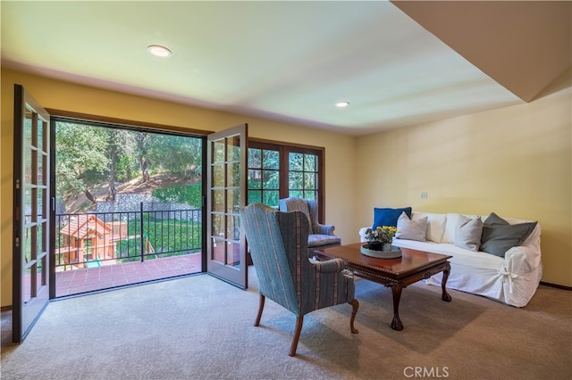 view of carpeted living room