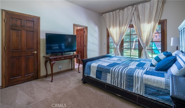 view of carpeted bedroom